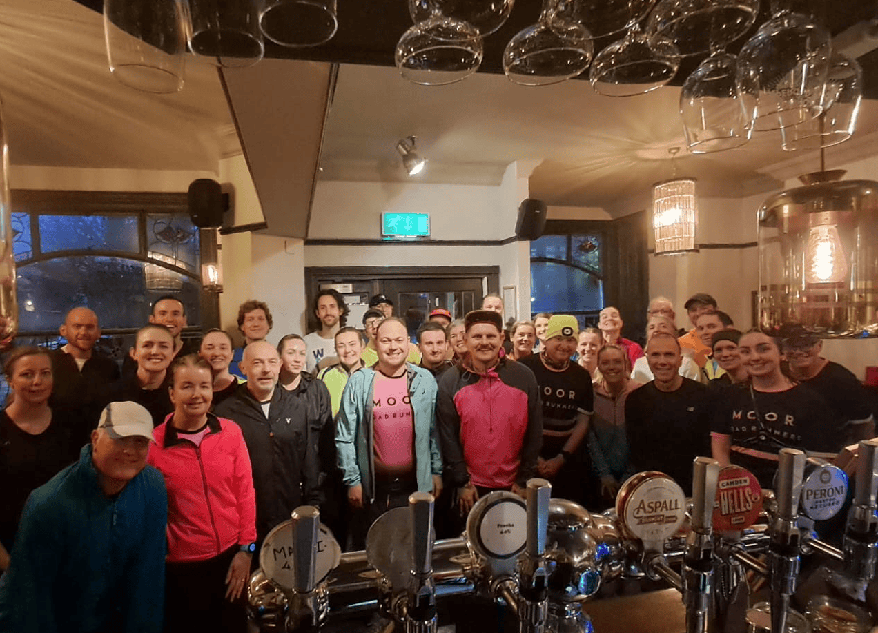 Moor Road Runners after run drinks